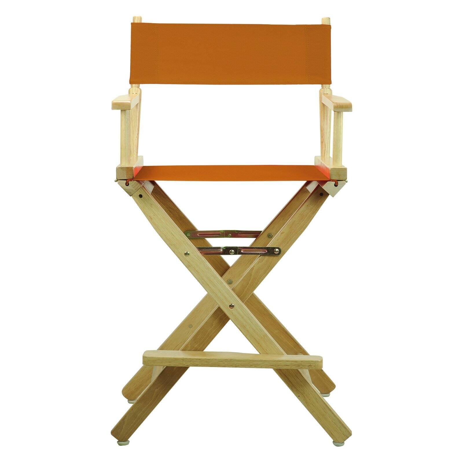Natural Wood 24" Director's Chair with Brown Canvas