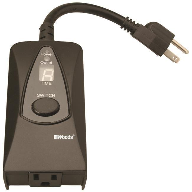Woods 50013WD 24-Hour Dusk to Dawn Lighting Timer with Photocell and Digital Display
