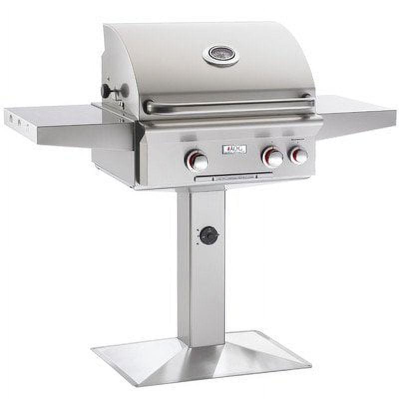 24-Inch Stainless Steel Natural Gas Grill with Rotisserie and Side Burner