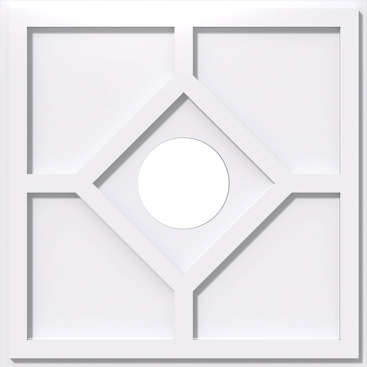 24"OD x 6"ID x 8 1/4"C x 1"P Embry Architectural Grade PVC Contemporary Ceiling Medallion