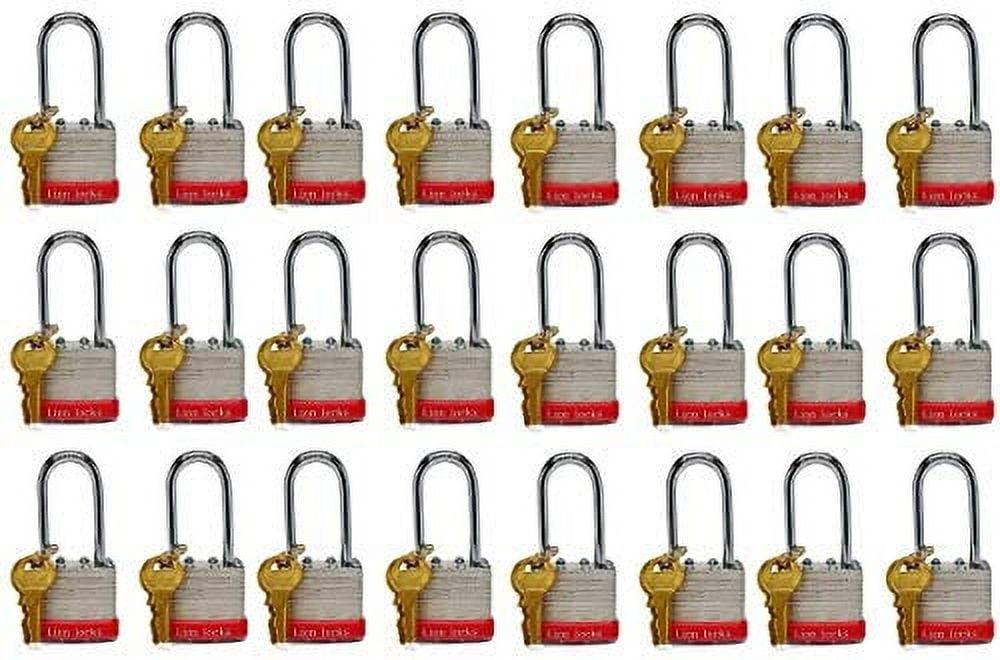 24-Pack Keyed Alike Padlocks with 2" Long Shackle