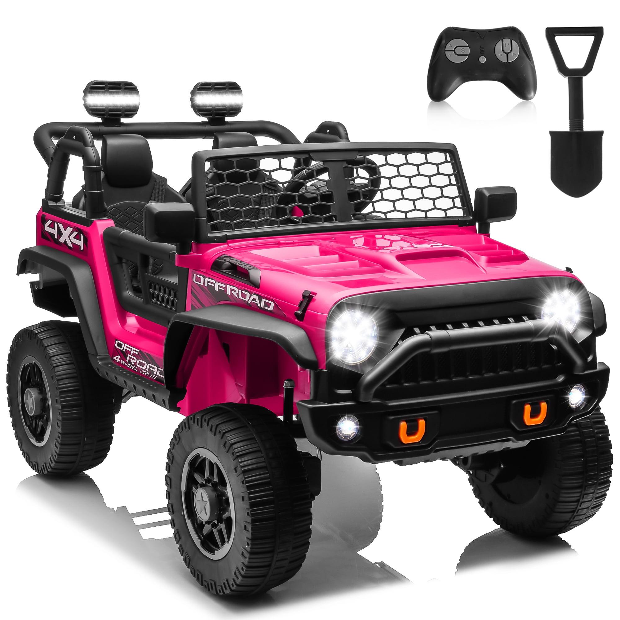 24V Pink 2-Seater Off-Road Electric Ride-On Truck