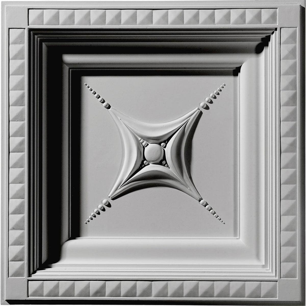 Elegance Star 24'' White Urethane Ceiling Tile