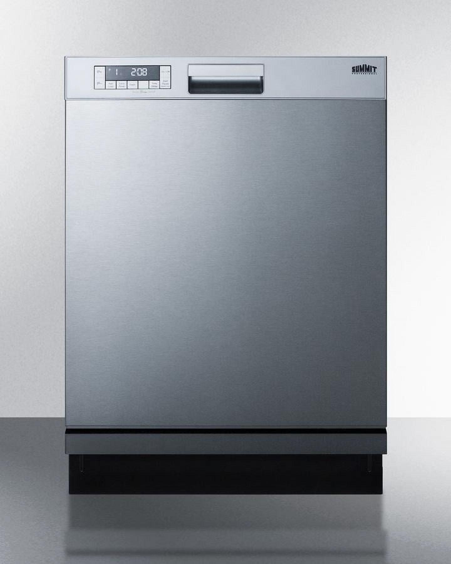 Summit Appliance 24" 49 Decibel ENERGY STAR Certified Built-In Dishwasher and Tall Tub Stainless Steel