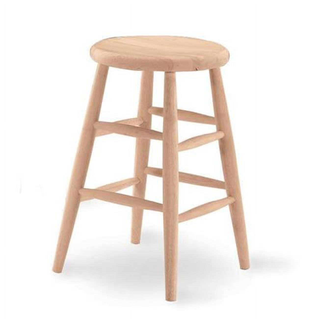 24&#34; Scooped Seat Counter Height Barstool Unfinished - International Concepts