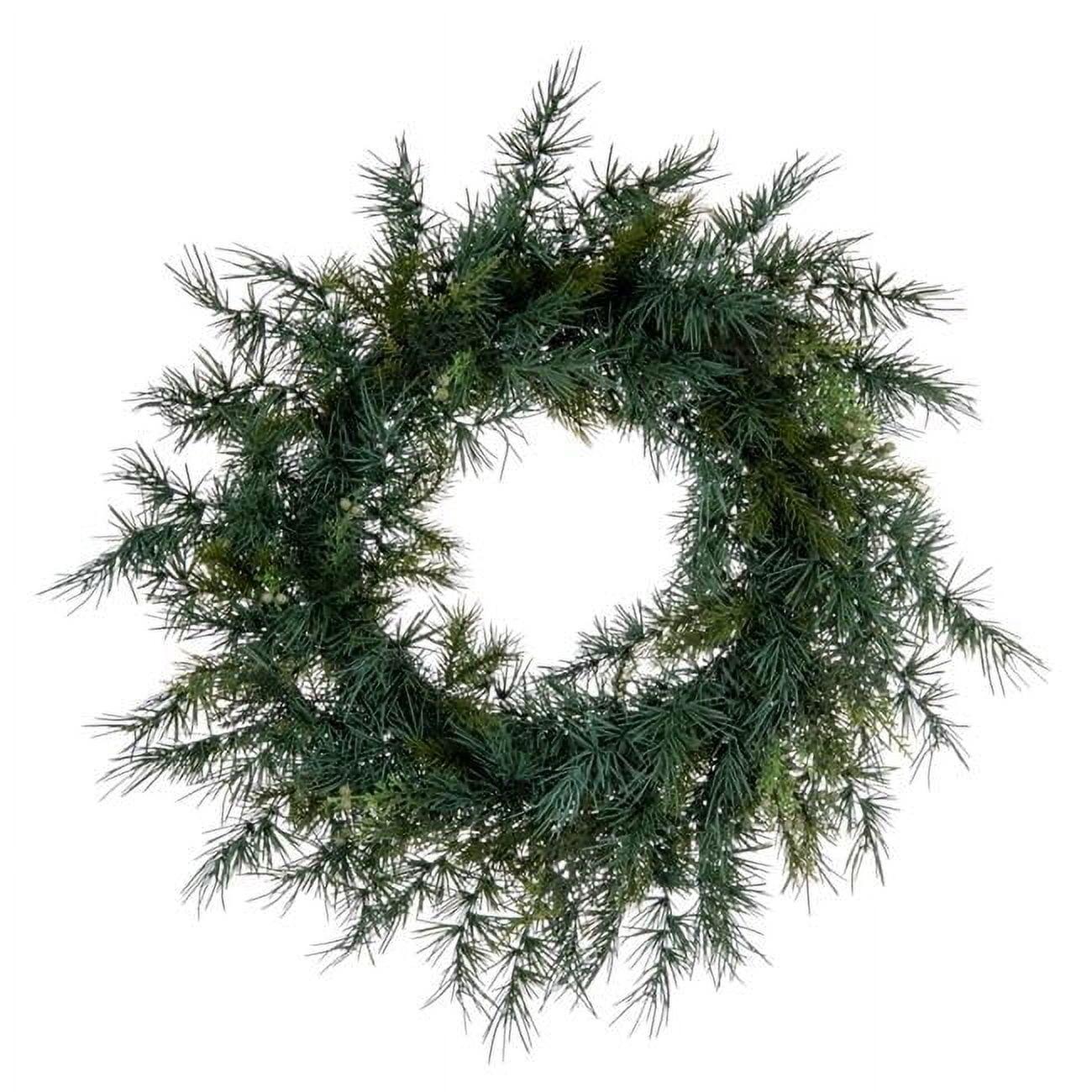 24" Green Cedar Pinecone Grapevine Christmas Wreath