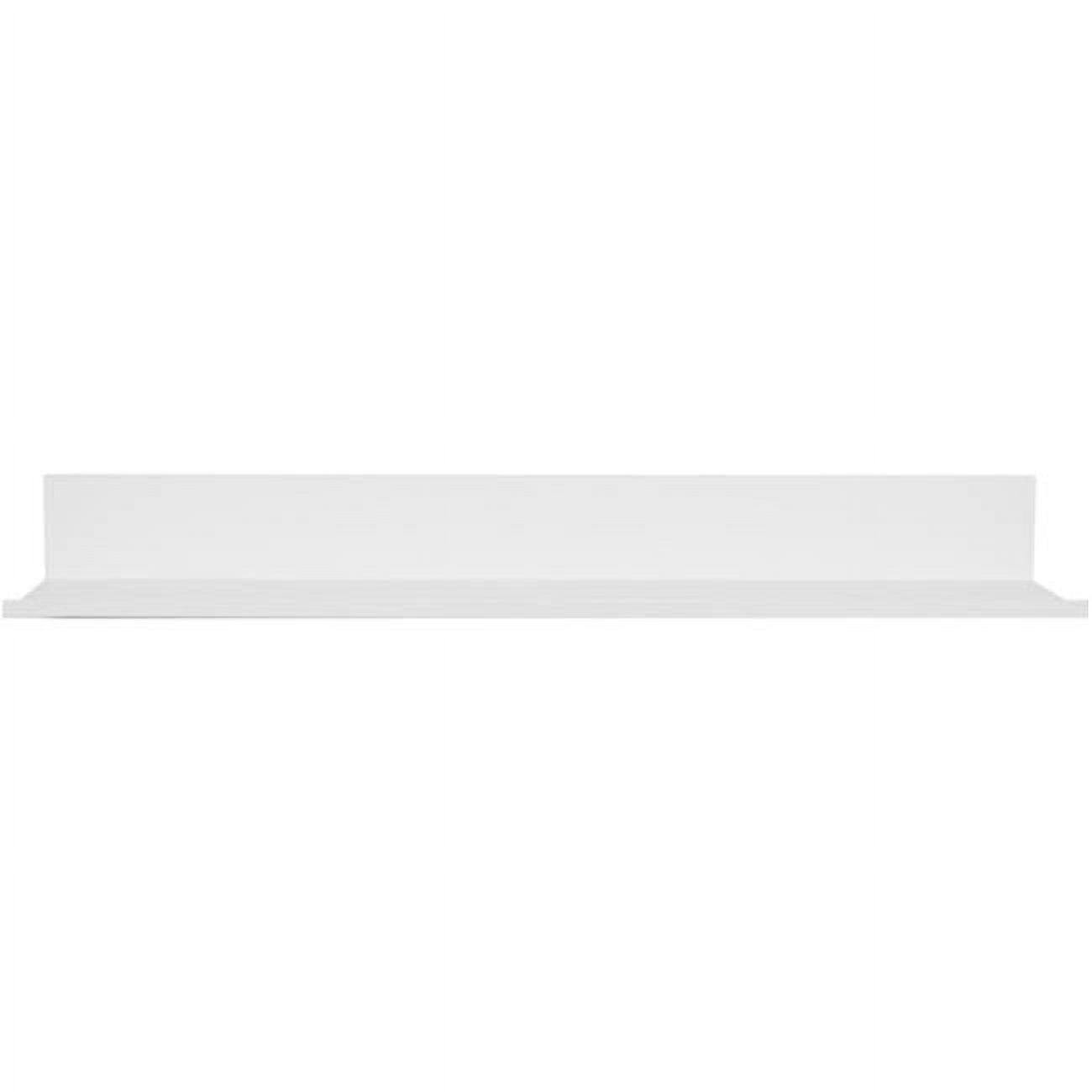 Sleek White 24" No-Stud Powder Coated Floating Shelf