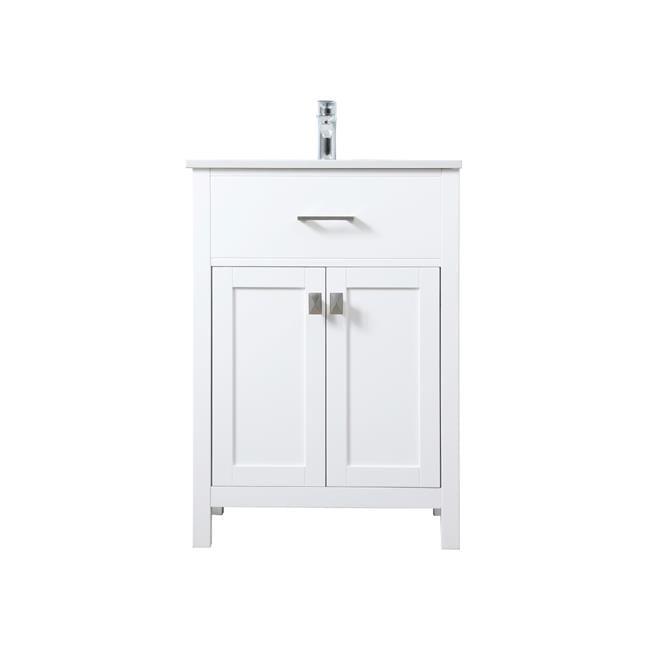 Caroleena 24'' Single Bathroom Vanity with Engineered Marble Top