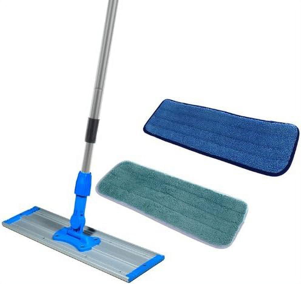 24 Inch Aluminum Microfiber Mop Kit with Telescopic Pole