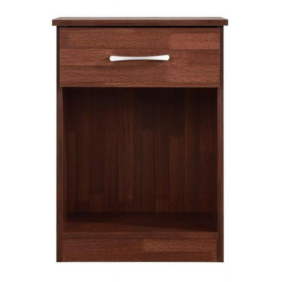 Passion Furniture Lindsey 1-Drawer Cherry Nightstand (24 in. H x 18 in. W x 16 in. D)