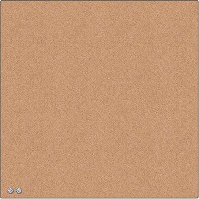 24 x 18 in. Cork Canvas Bulletin Board, Natural & Birch
