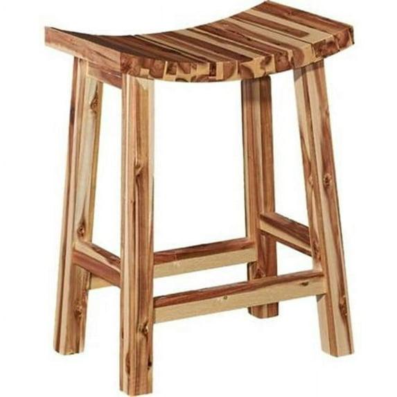 24 x 20 x 12.25 in. Dale Saddle Counter Stool, Light Natural