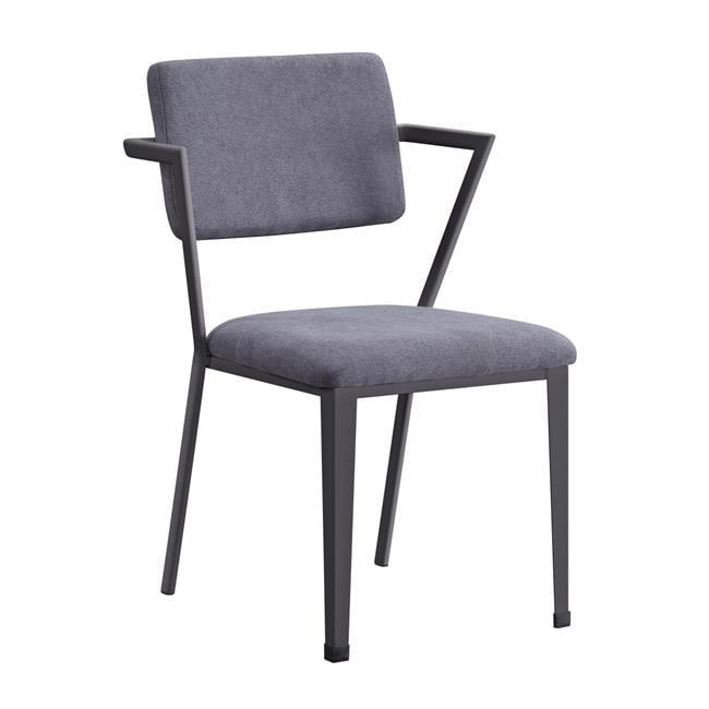 Gray Fabric and Gunmetal Metal Frame Cargo Chair