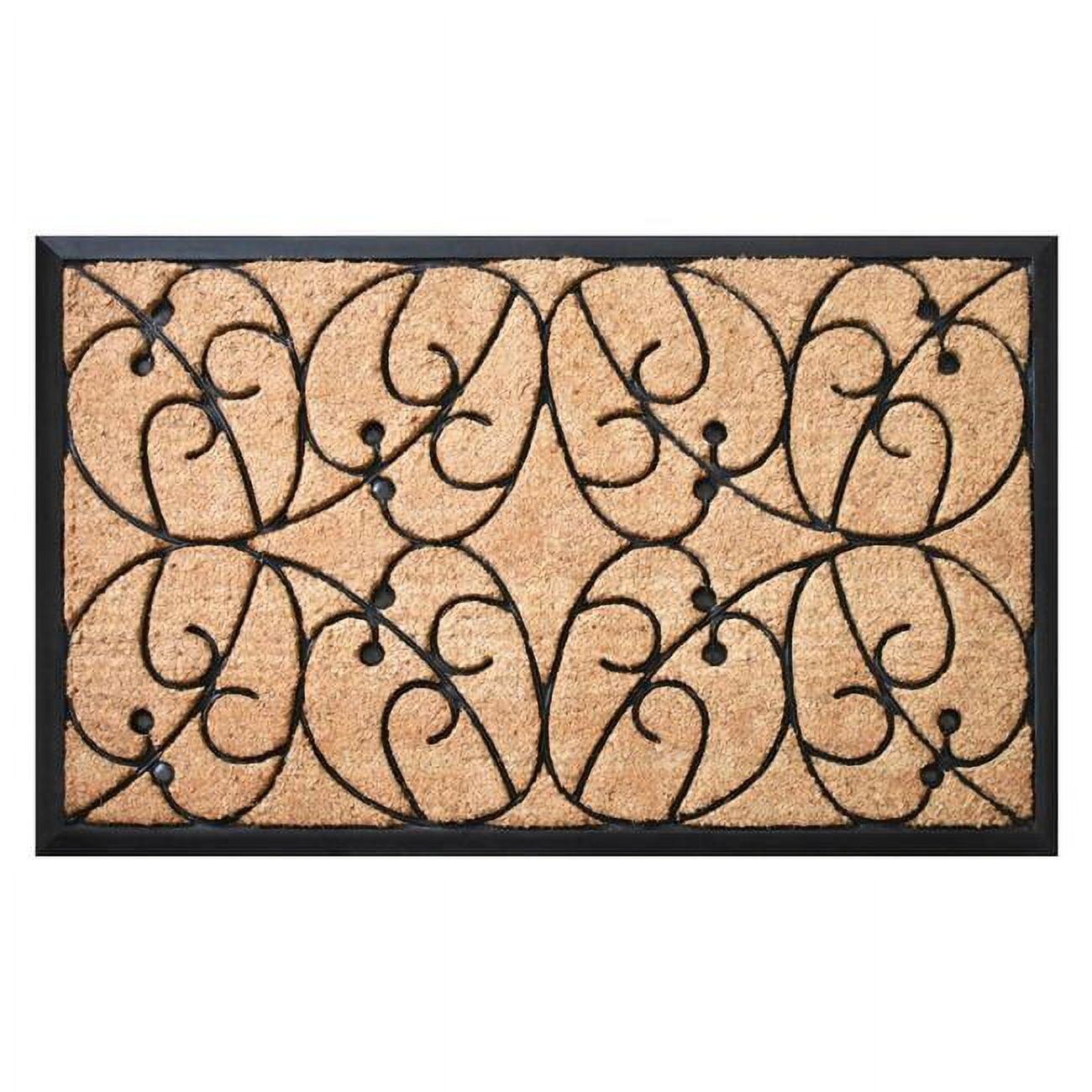 Elegant Coir and Rubber 24" x 36" Outdoor Doormat