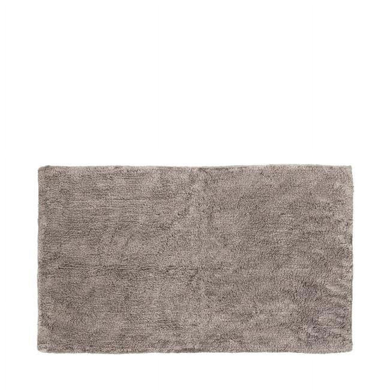 Luxurious Twin Cotton Reversible 24" Square Bath Rug - Satellite Taupe