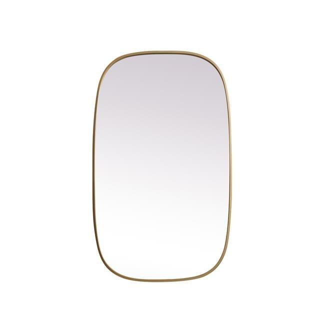 Brass Oval Metal Frame Bathroom Mirror