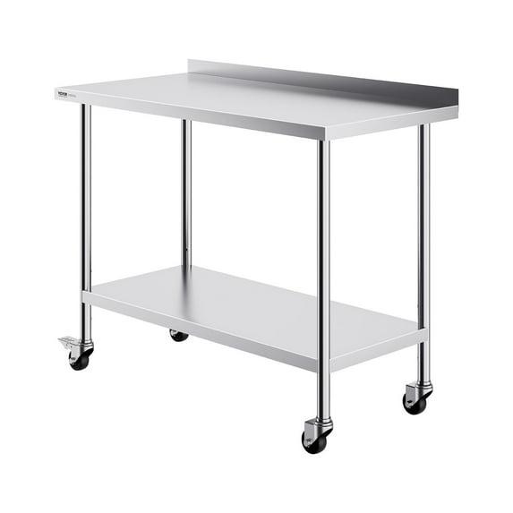 VEVOR VEVOR Stainless Steel 24'' W x 40'' H Adjustable Portable Work Table