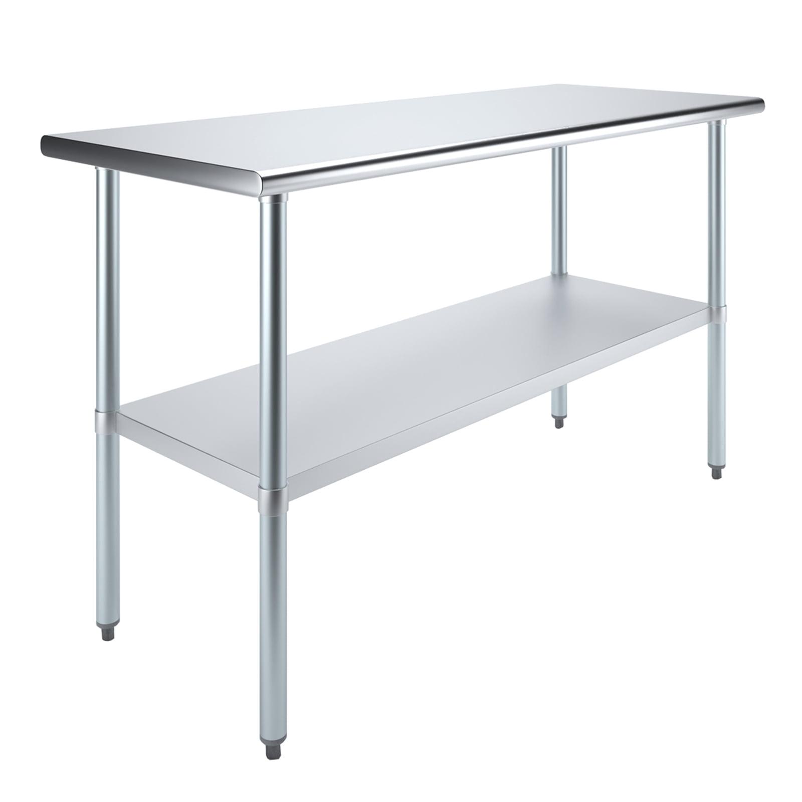 Stainless Steel Work Table with Undershelf. Metal Prep Table. NSF - Certified