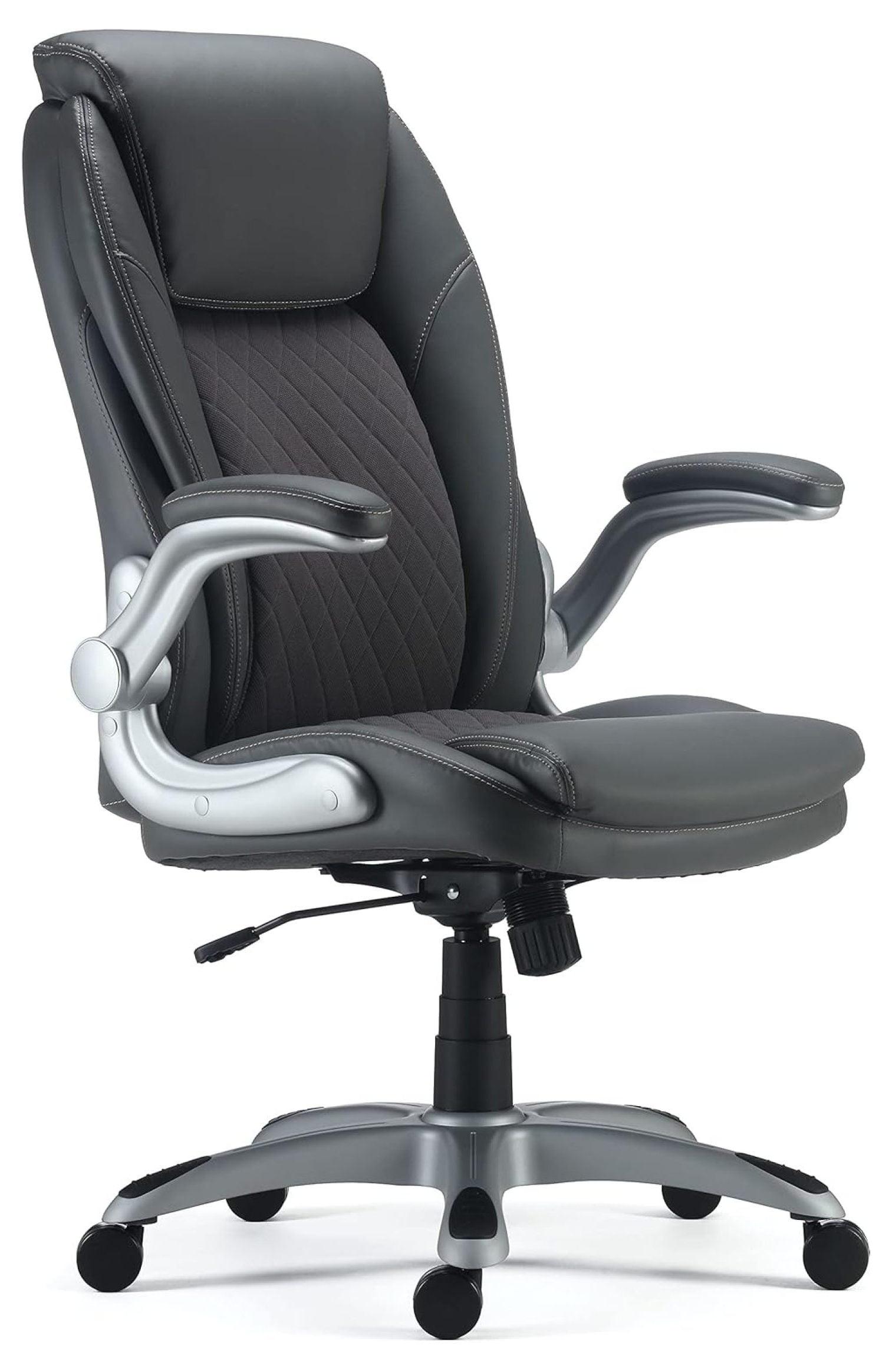 24328568 Bonded Leather Chair, Grey