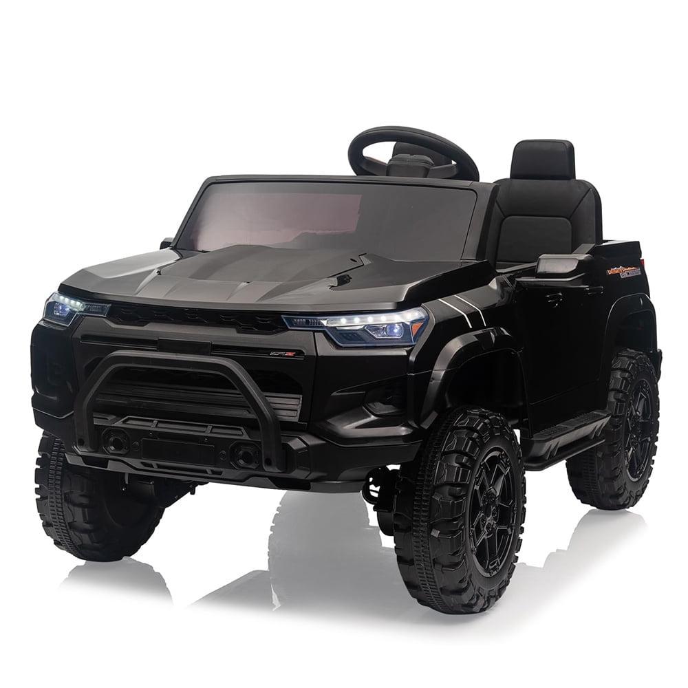 Black 24V 2-Seater Electric Ride-On Truck with Remote Control