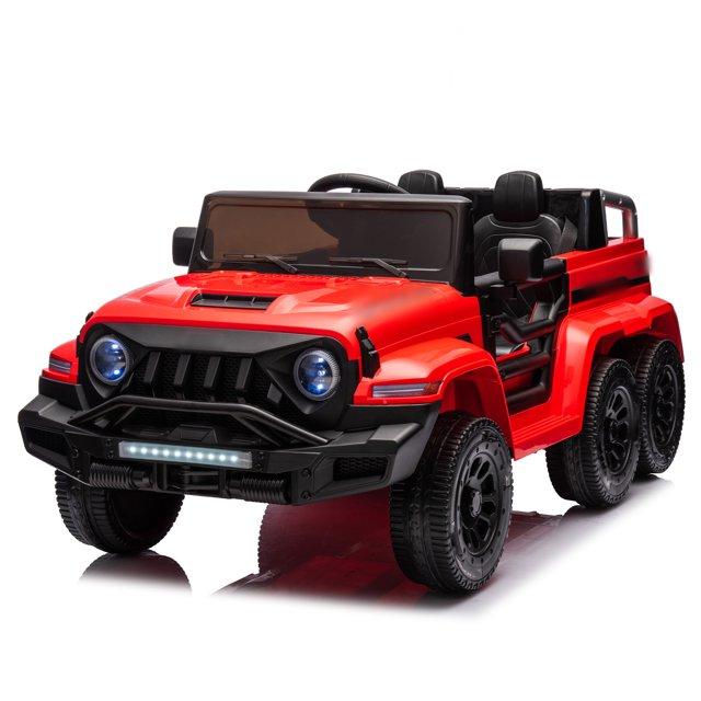 Camión para Niños de 24 V, Auto de Juguete para Montar en 4 Wd con Ruedas de Neumáticos Resistentes Al Desgaste, Auto Eléctrico para Montar Todoterreno con Control Remoto, Faros LED, Velocidad de hasta 5 mph (Negro)