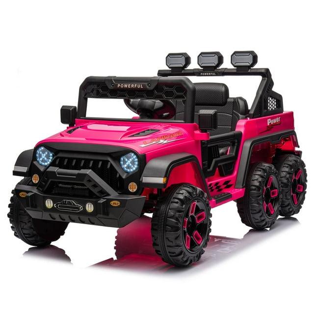 DEARAUTO DearAuto 24v Kids Ride On Car With Eva Tires, 4x75w Motors, Four Wheel Suspension, 3 Adjustable Speed, Mp3, Bluetooth,powered Ride On Truck For Kids