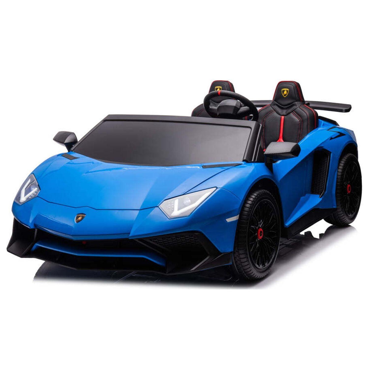 24V Blue Lamborghini Aventador 2-Seater Ride-On Car