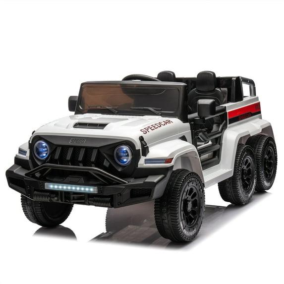 Camión para Niños de 24 V, Auto de Juguete para Montar en 4 Wd con Ruedas de Neumáticos Resistentes Al Desgaste, Auto Eléctrico para Montar Todoterreno con Control Remoto, Faros LED, Velocidad de hasta 5 mph (Negro)