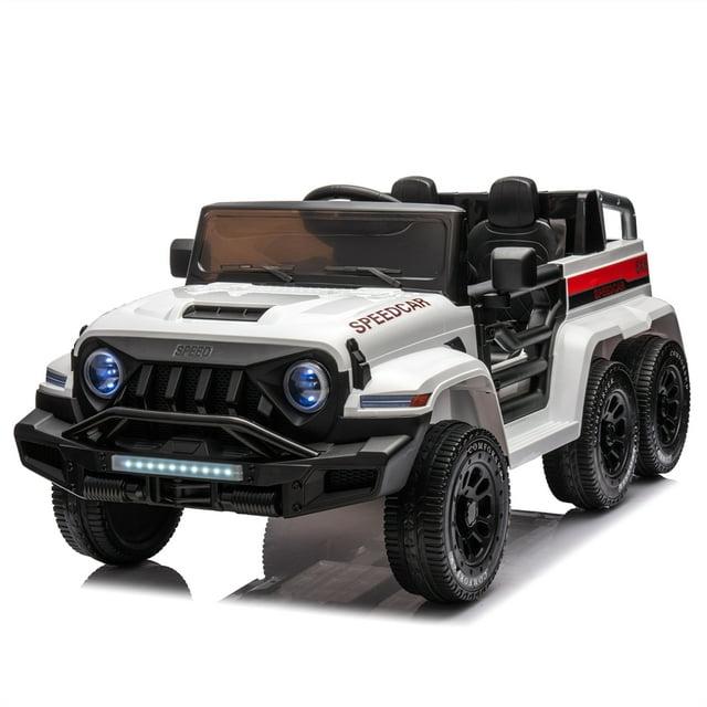 Camión para Niños de 24 V, Auto de Juguete para Montar en 4 Wd con Ruedas de Neumáticos Resistentes Al Desgaste, Auto Eléctrico para Montar Todoterreno con Control Remoto, Faros LED, Velocidad de hasta 5 mph (Negro)