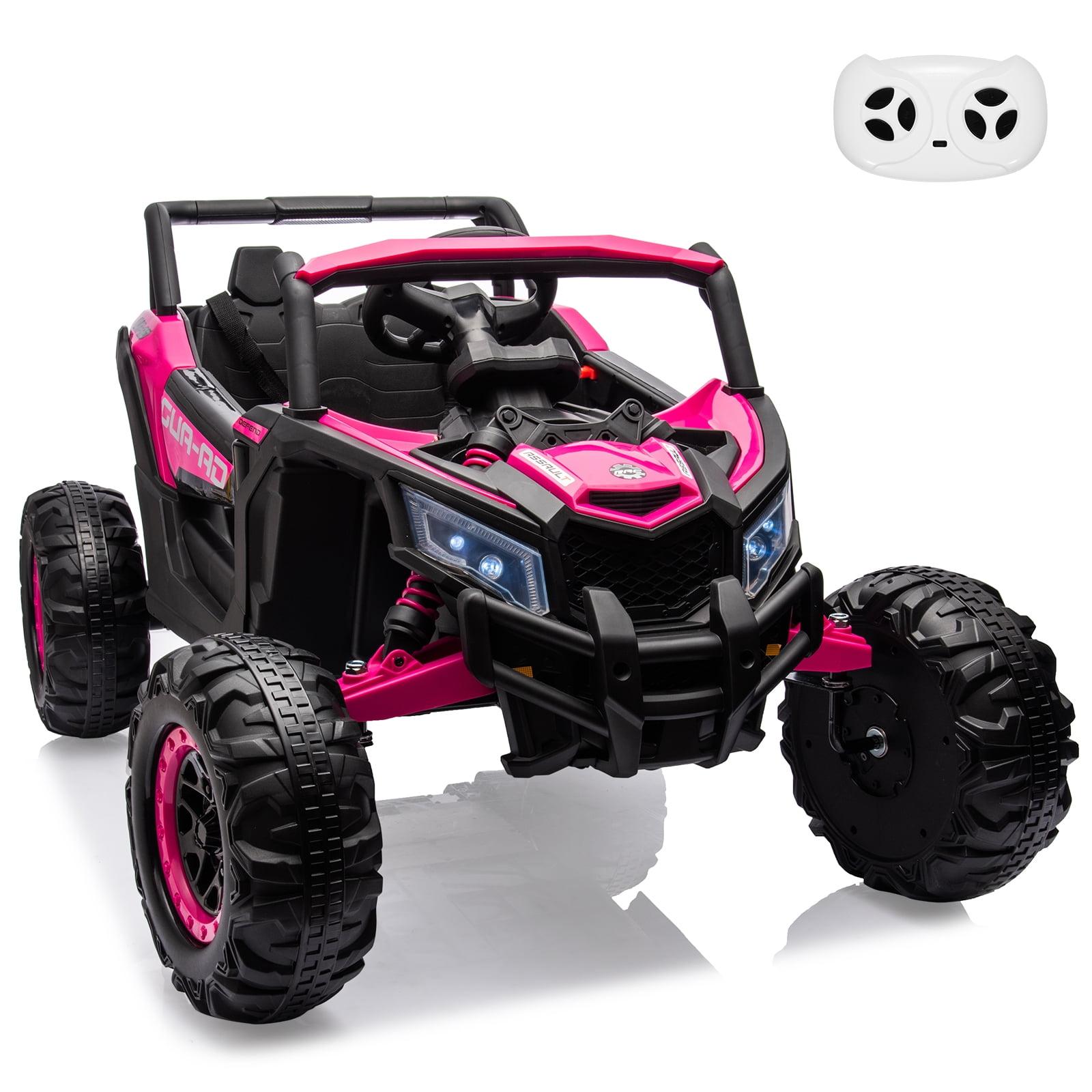 24V Kids Ride on Toy , 2WD Electric Ride on Car for Kids with Remote Control, Bluetooth,and Music, Pink