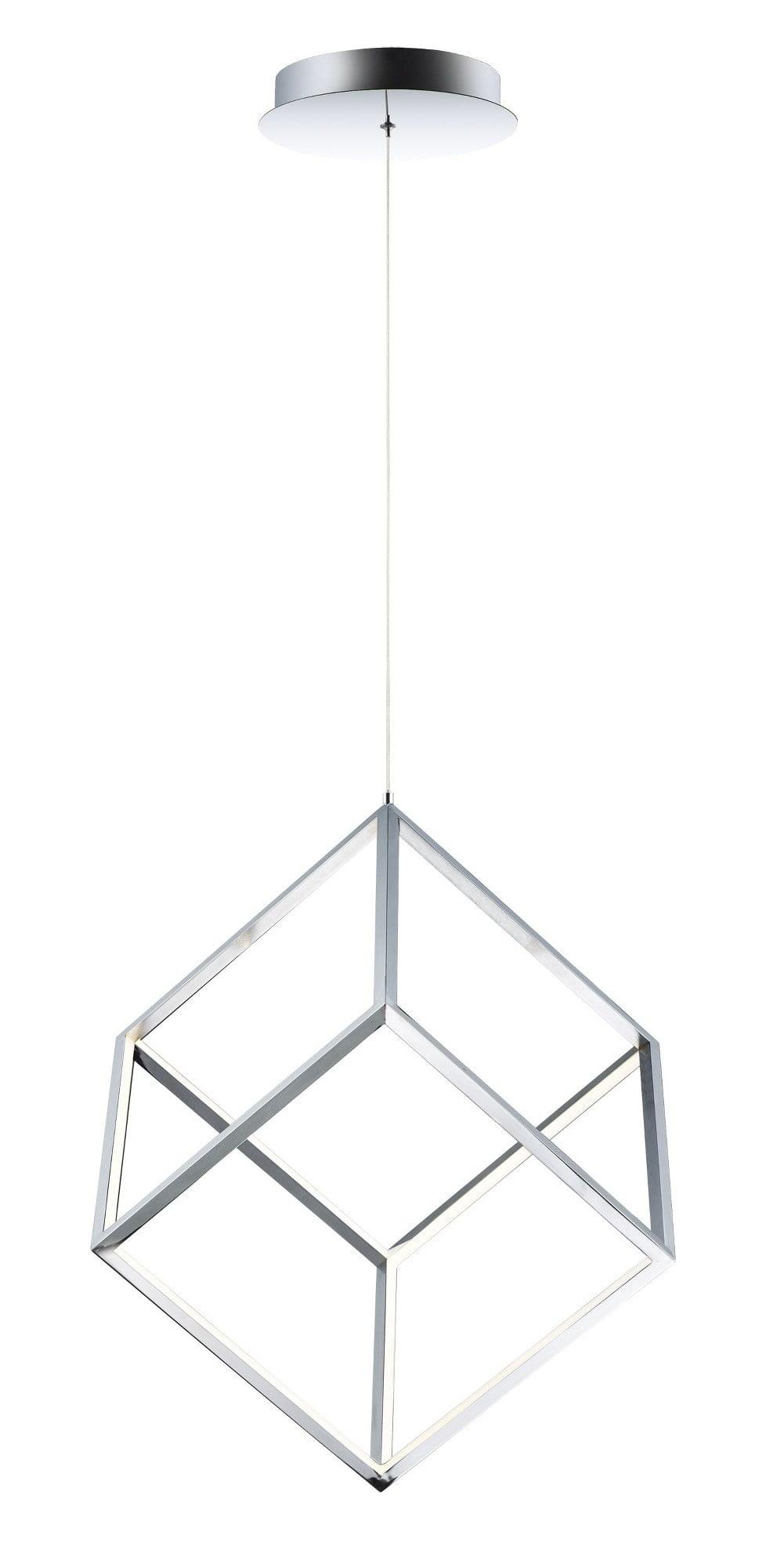 E30582-PC-ET2 Lighting-4 Square-24W 1 LED Pendant-20.5 Inches wide by 21 inches high-Polished Chrome Finish