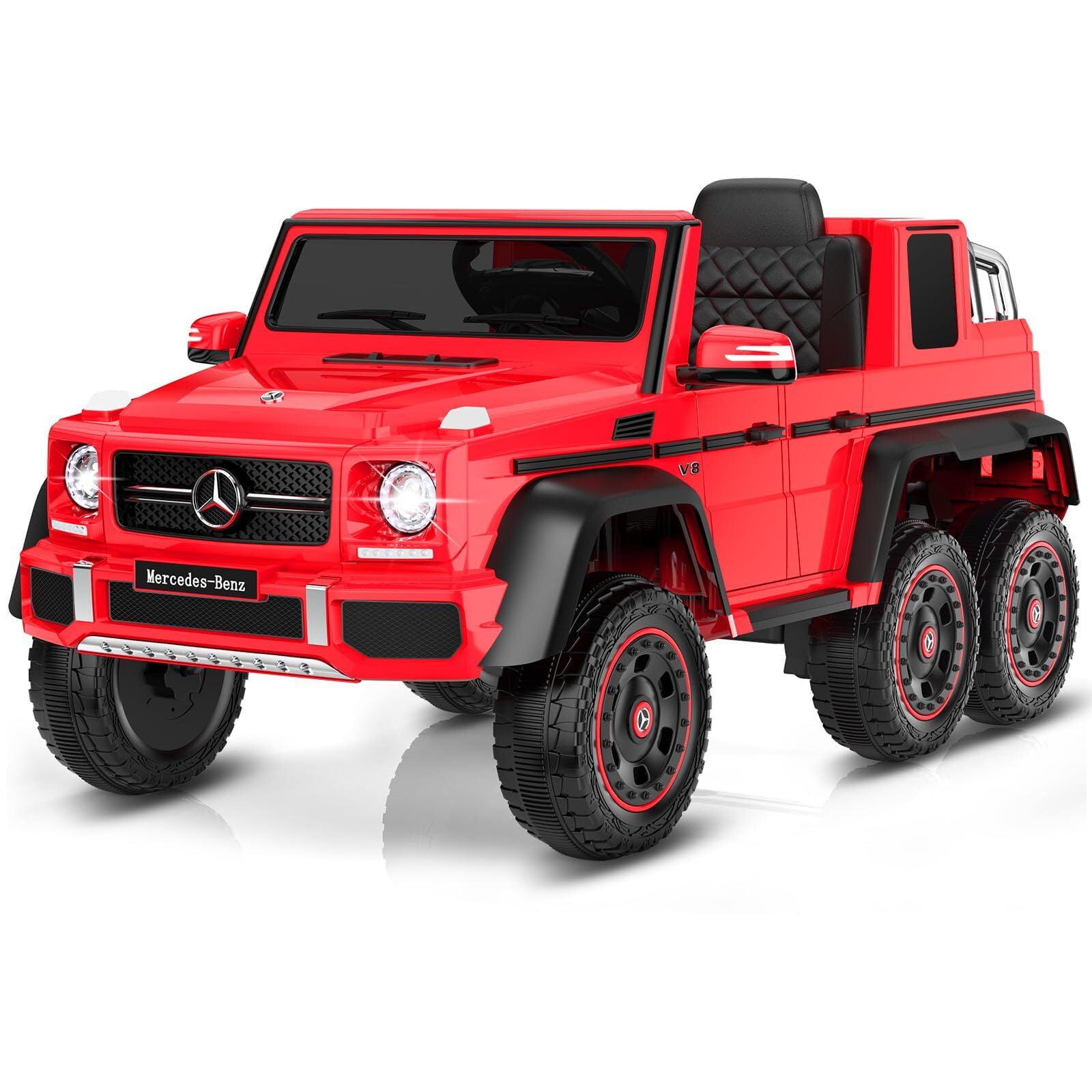 Red 24V Mercedes-Benz G63 Kids Ride-On Car with Remote Control