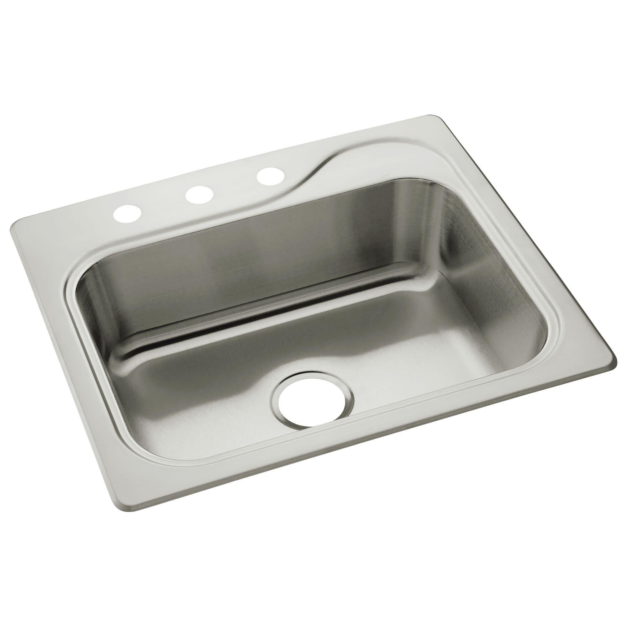 Southhaven 25'' L Drop-In Single Bowl Stainless Steel Kitchen Sink