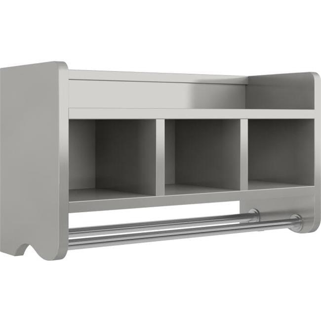 Decorative Wall Cabinet Gray 25" - Alaterre Furniture