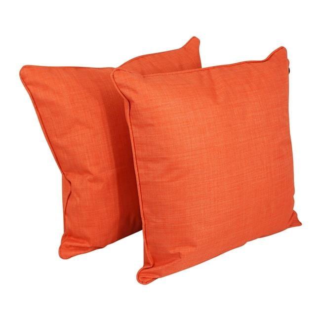 25-inch Double-corded Spun Polyester Square Floor Pillows with Inserts (Set of 2) 9813-CD-S2-REO-SOL-13