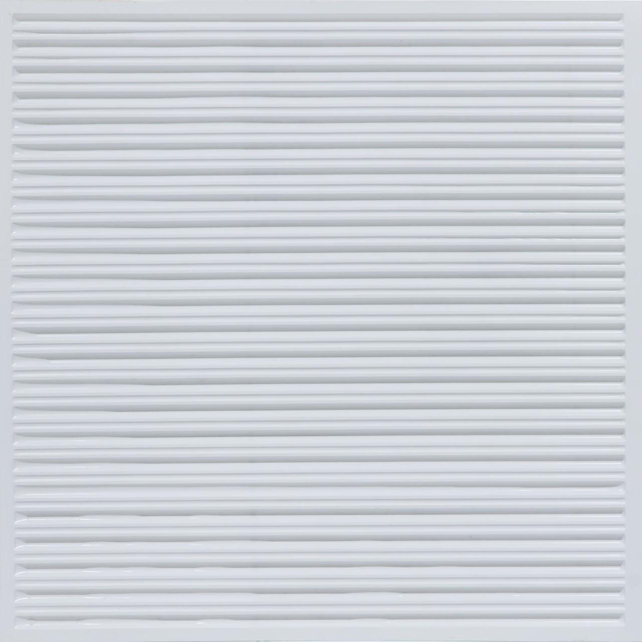 Gloss White 2' x 2' PVC Faux Tin Ceiling Tile Set