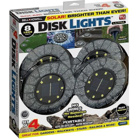 Bell + Howell Stone Low Voltage Solar Powered Integrated LED Pathway Light Pack (Set of 4)