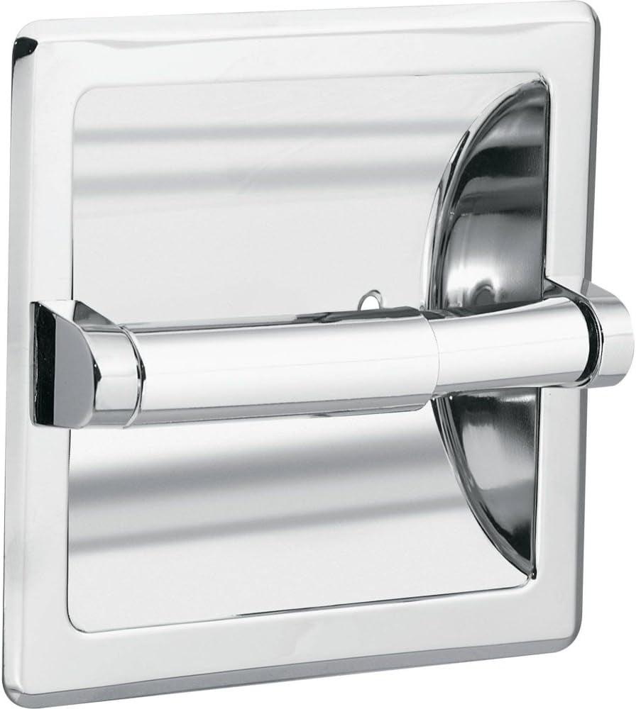 Chrome Commercial Recessed Toilet Paper Holder with Mounting Hardware