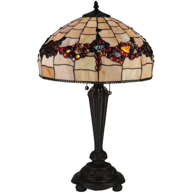 Meyda Lighting Meyda Tiffany & Stained Glass Metal Table Lamp