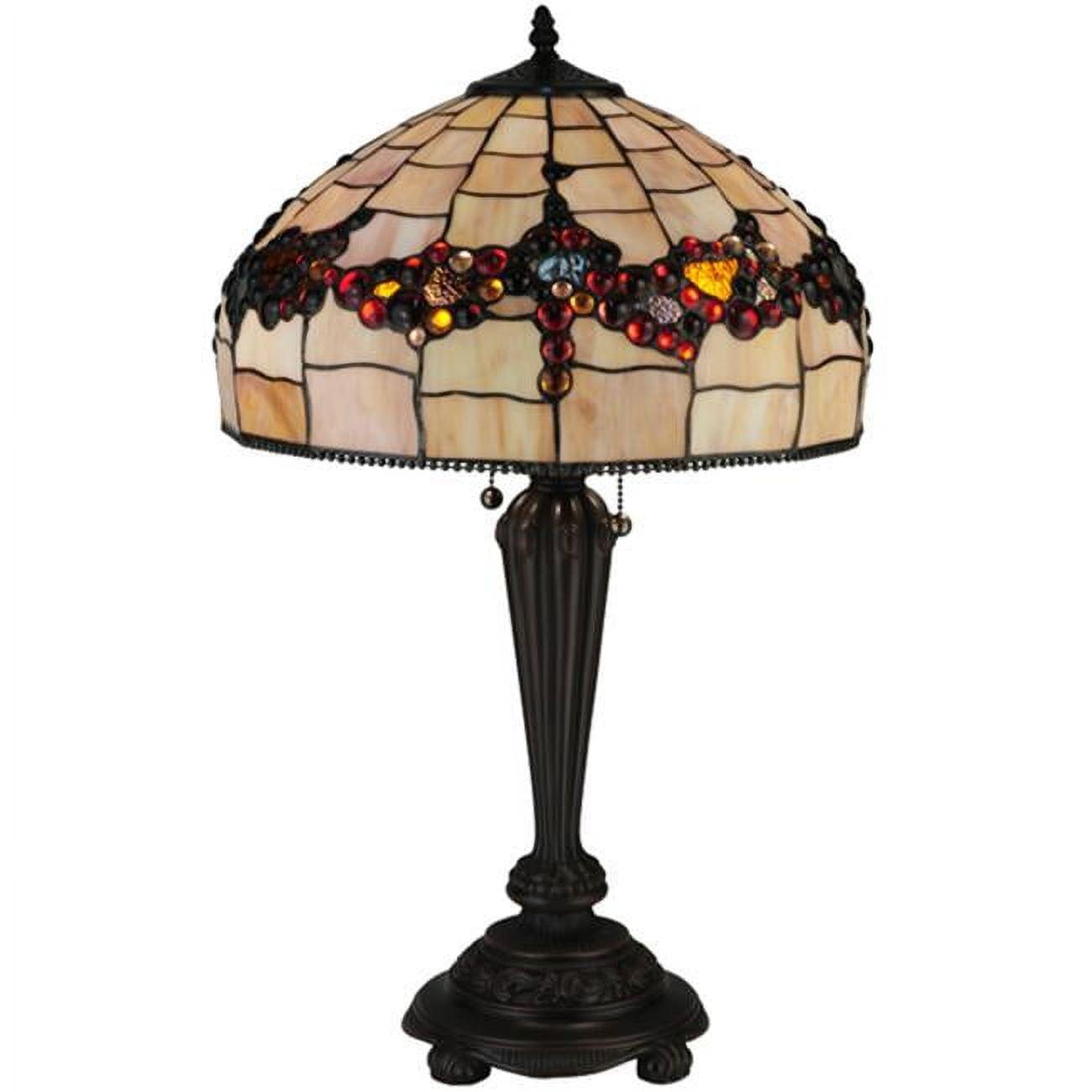 Meyda Tiffany & Stained Glass Metal Table Lamp