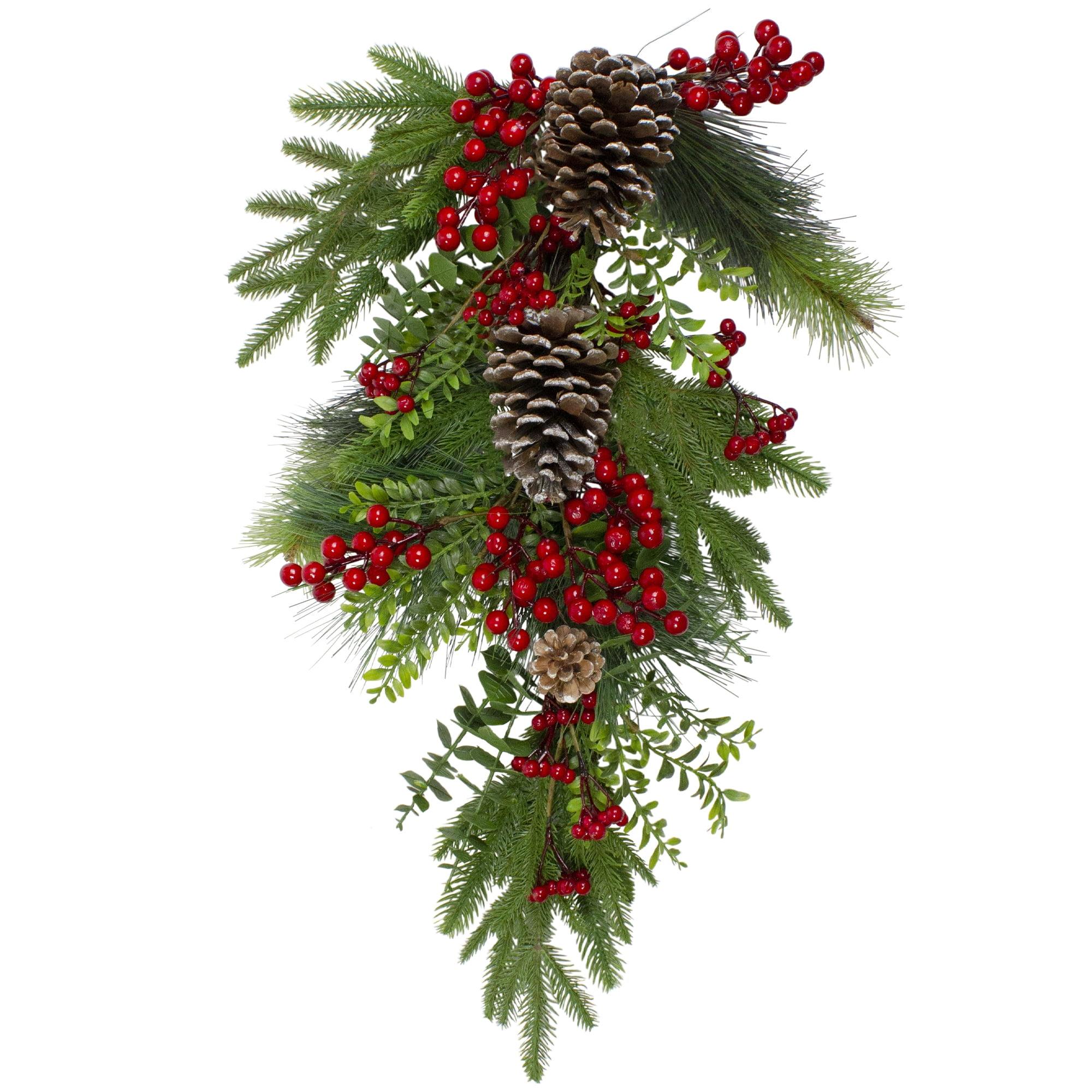 28" Eucalyptus Pine Cone Artificial Christmas Swag