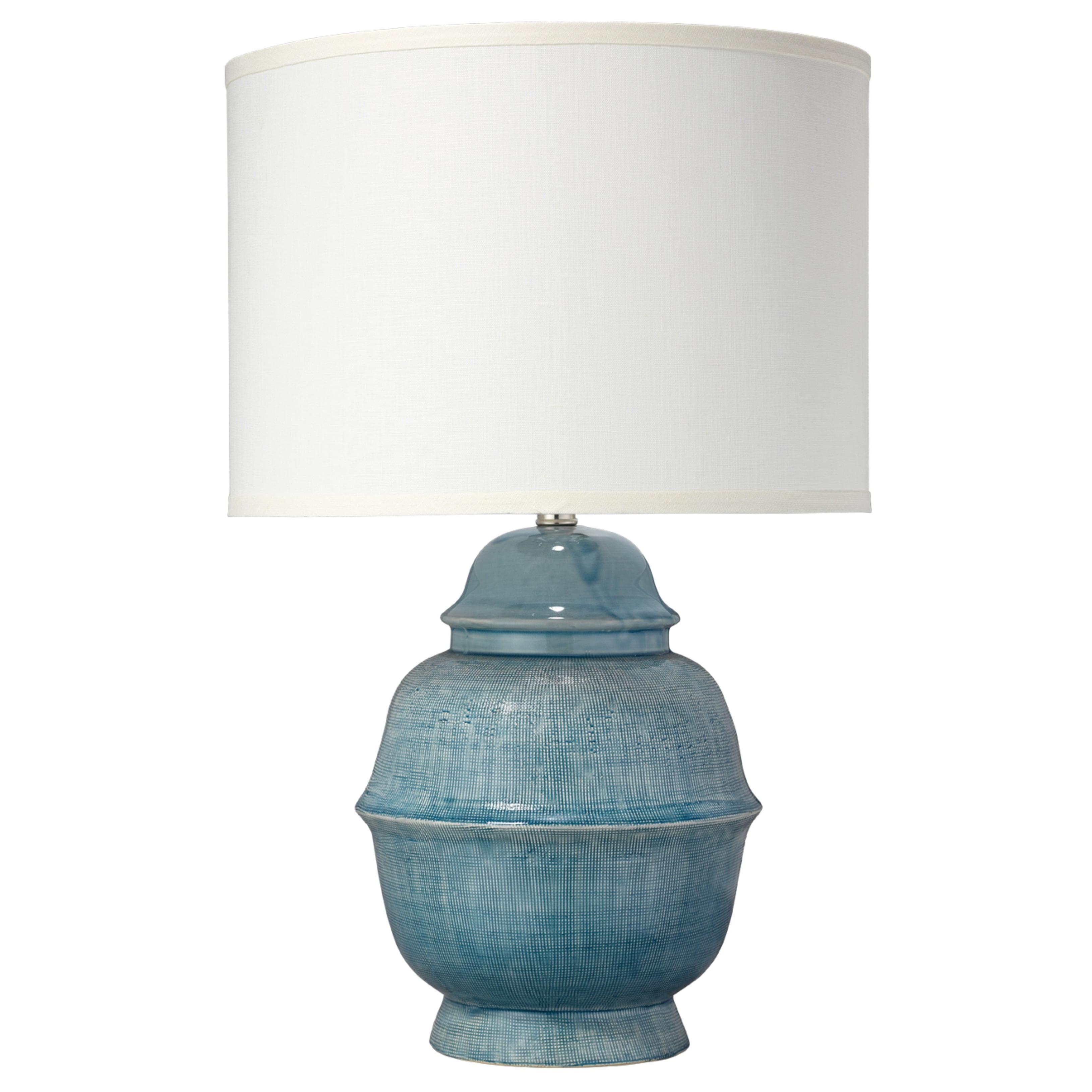 Jamie Young Kaya Ceramic Table Lamp with Linen Shade