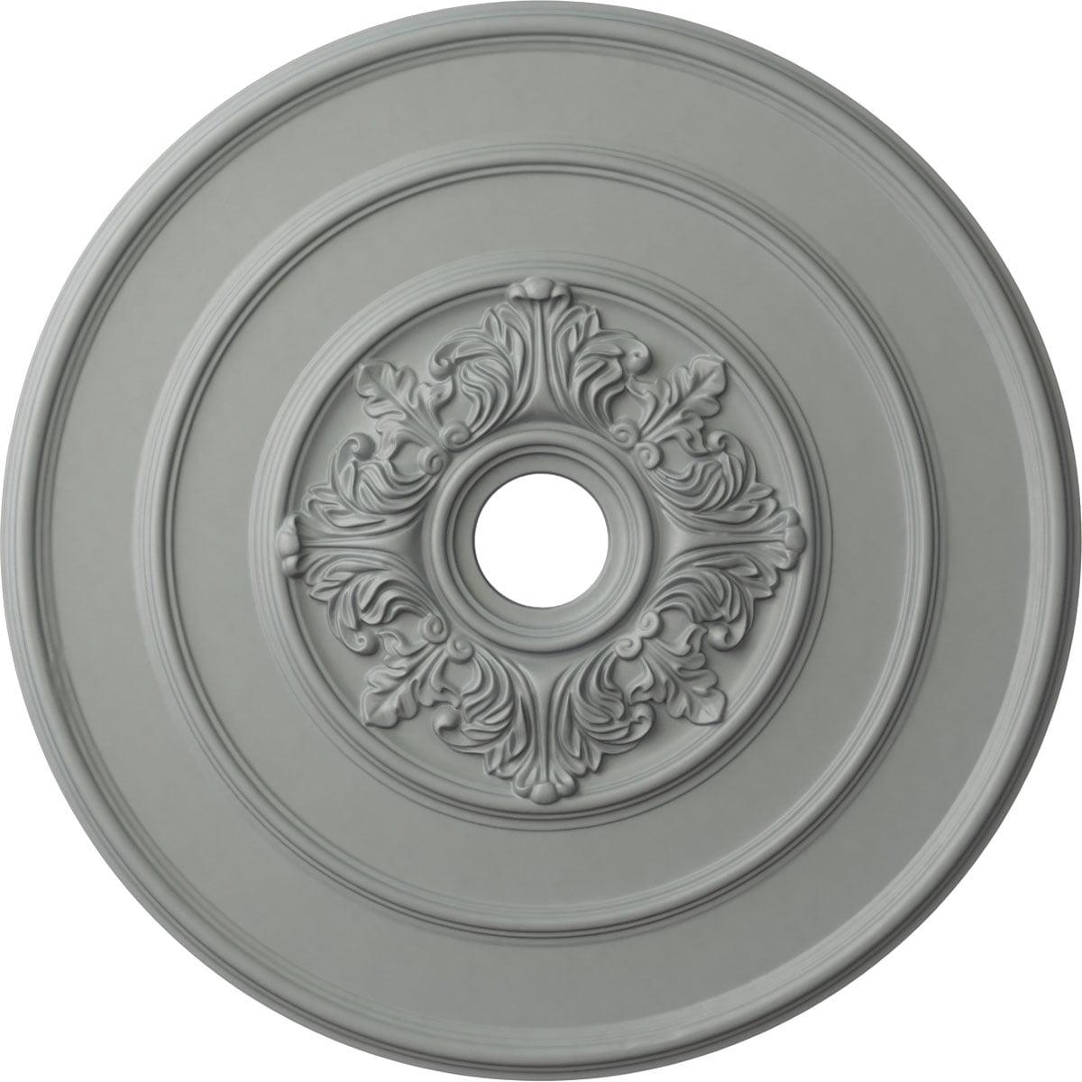 Primed Round Traditional Acanthus Leaves Ceiling Medallion