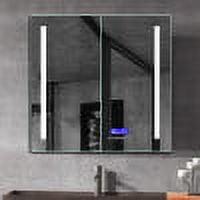 Gray 26" x 30" LED Light Bluetooth Medicine Cabinet Mirror