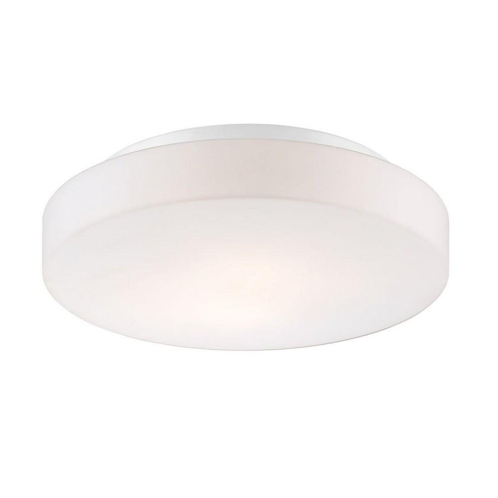 Eurofase Ramata 2-Light Opal White Glass Drum Flush Mount