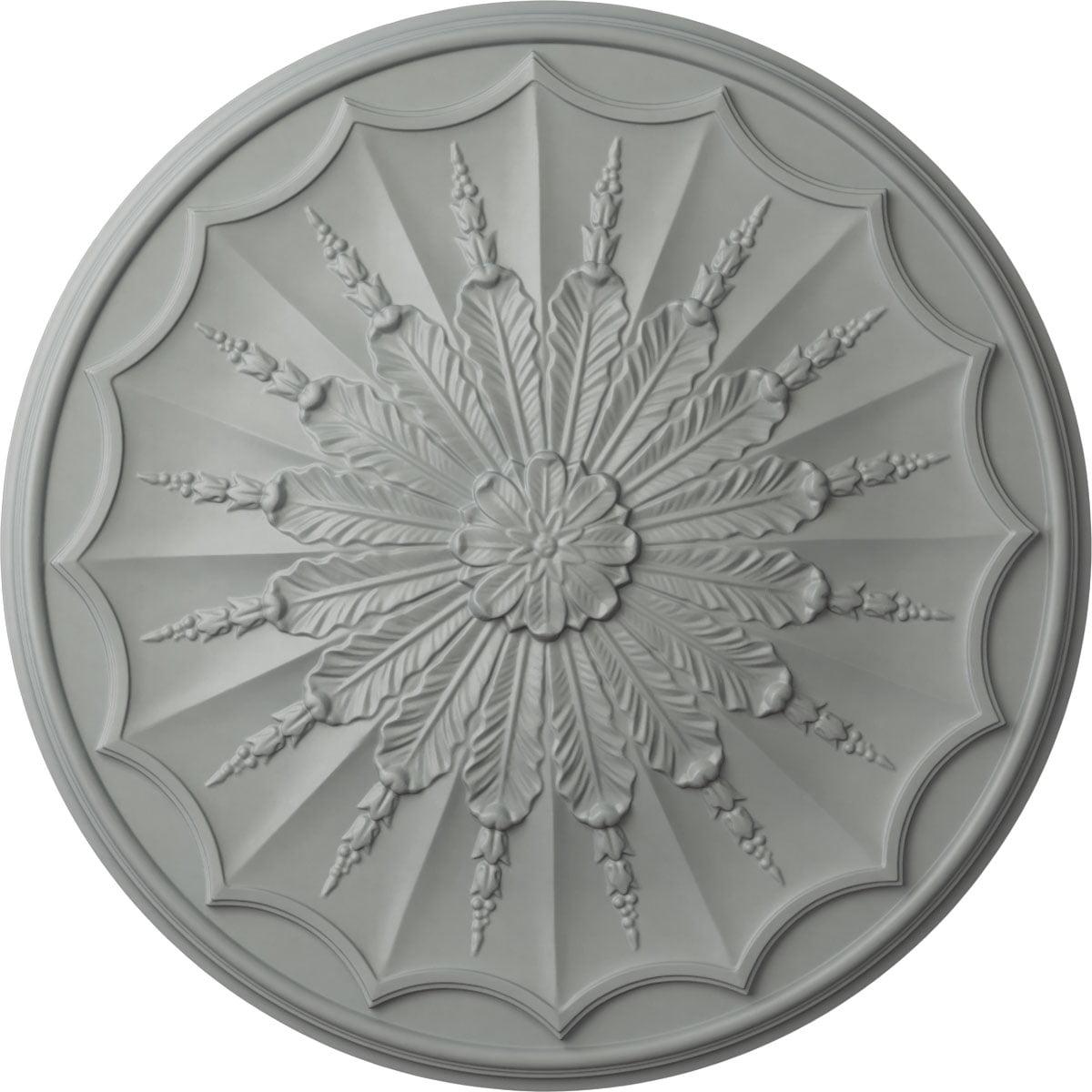 Primed Gray 27" Urethane Architectural Ceiling Medallion