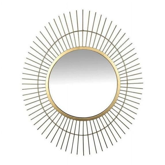 Gold Metal Spiked Wall Mirror