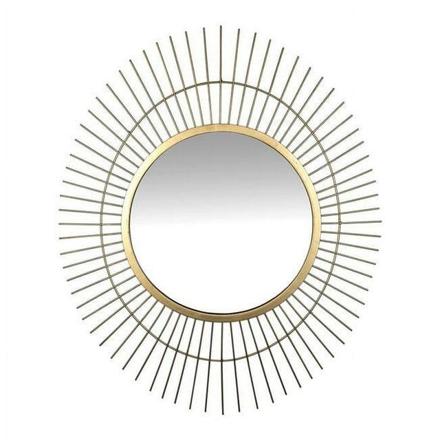 Gold Metal Spiked Wall Mirror