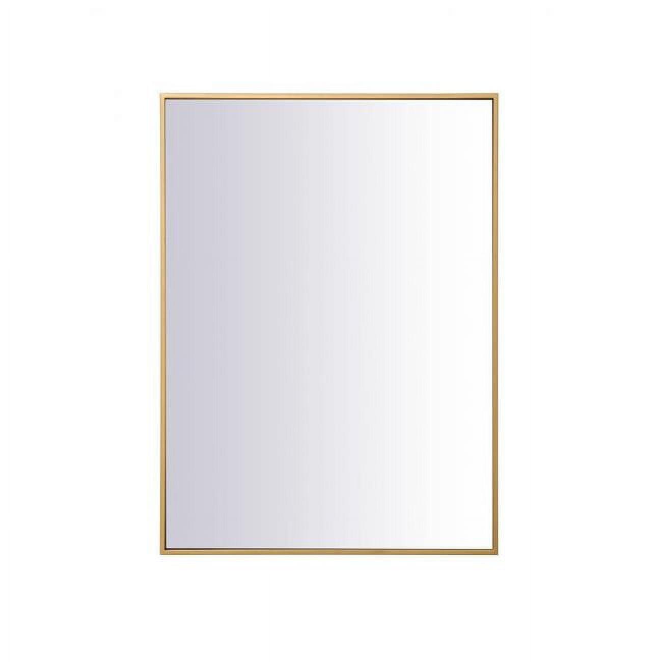 27" Silver Rectangular Wood Bathroom Mirror