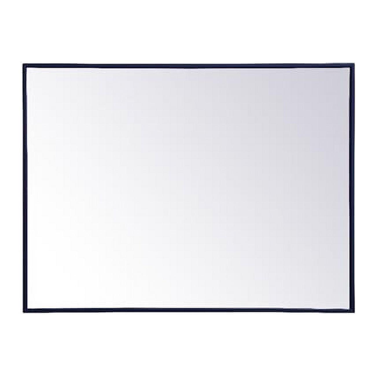 Elegant Lighting Metal frame rectangle mirror 27 inch x 36 inch in Blue